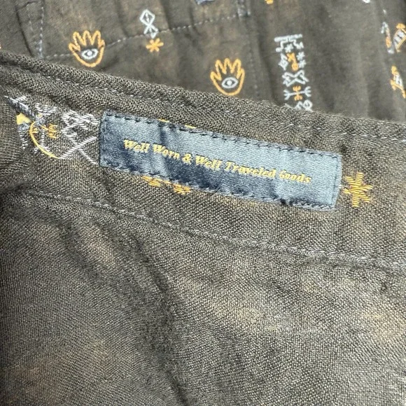 Roark Journey Camp Shirt Mens X-Large Black Blaveis Embroidered Huckberry Nordic - Picture 5 of 7